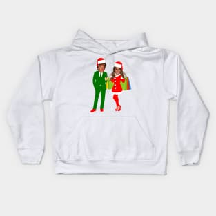 christmas donald trump melania santa trump Kids Hoodie